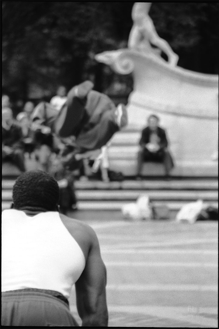 flipping mid-air columbus circle 20240906